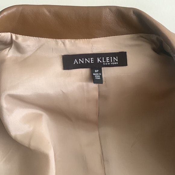 Vintage Anne Klein New York New Condition Never Worn Leather & Wool Jacket NWOT! - Picture 10 of 13